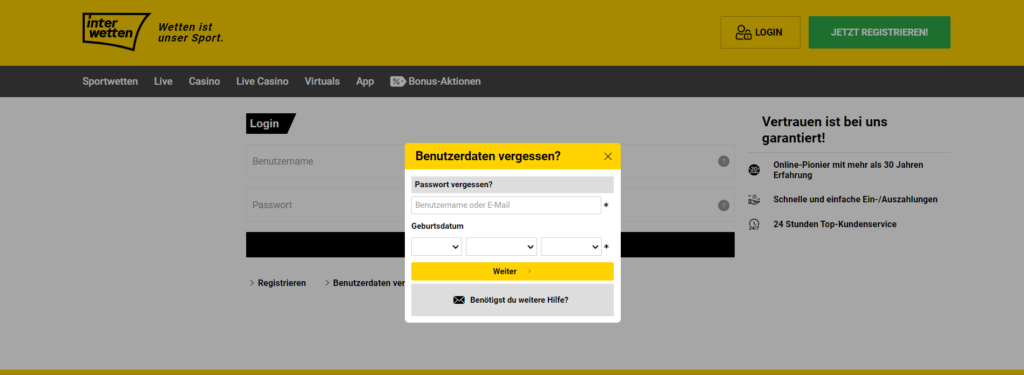 interwetten login